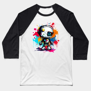 Cute cartoon Robot. Funny cyborg. Baseball T-Shirt